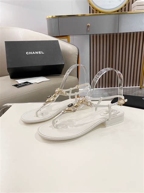 chanel clear flip flops|chanel flip flops price.